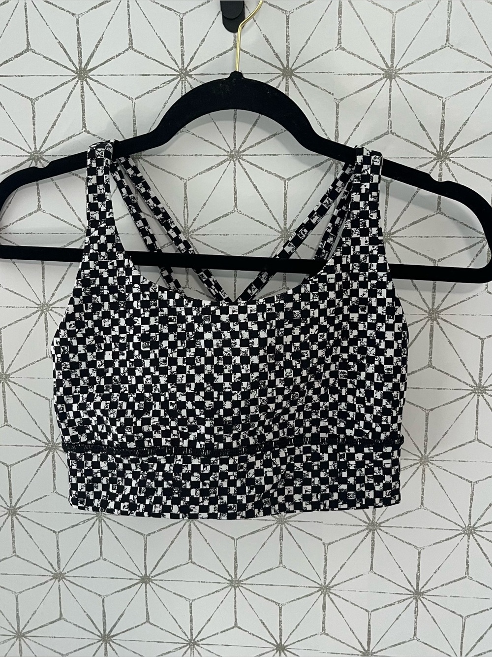 Lululemon Energy Bra Longline Checkered